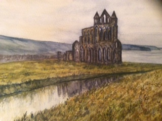 Dorothy, Whitby Abbey, watercolour.JPG